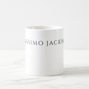 Eigene Kalligrafie Chic Einfach Schwarz Weiß Kaffeetasse