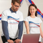 Eigene Kandidatur für den Präsidenten 2024 hinzufü T-Shirt<br><div class="desc">Passen Sie Ihre eigenen politischen T - Shirt an,  indem Sie unter dieser künstlerischen amerikanischen Flagge Ihren eigenen Namen oder einen anderen Politiker in Rot,  Weiß und Blau hinzufügen. Fügen Sie 2024 einen individuelle Name für den Präsidenten hinzu.</div>