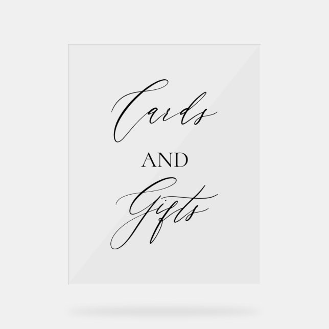 Eigene Karten und Geschenksign | Begrüßungszeichen Acrylschild (Vorderseite)