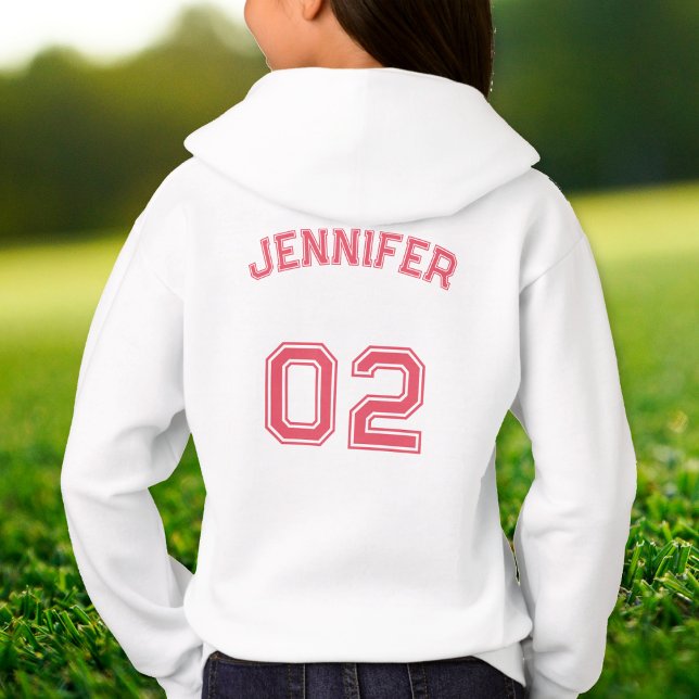 Eigene Kindermädchen Kind Kind Mädchen Name Jersey Hoodie (Custom Teen Toddler Kids Girl Name Jersey Number Hoodie)