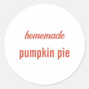 Eigene Lebensmittel Geschenk Gastgeschenk Pumpkin Runder Aufkleber