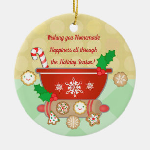 Eigene Lebkuchen Weihnachtskochtopf Keramik Ornament