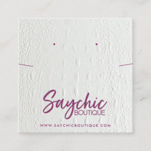 EIGENE LEDERTEXTURE-ERING-ANZEIGE QUADRATISCHE VISITENKARTE