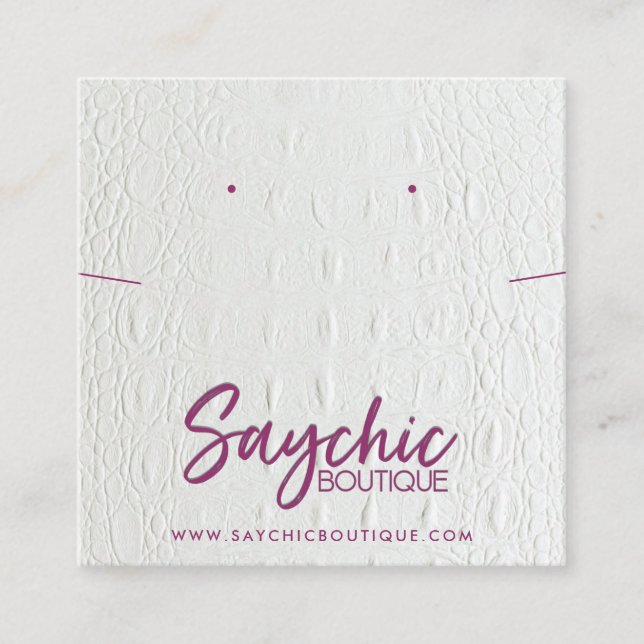 EIGENE LEDERTEXTURE-ERING-ANZEIGE QUADRATISCHE VISITENKARTE (Vorderseite)