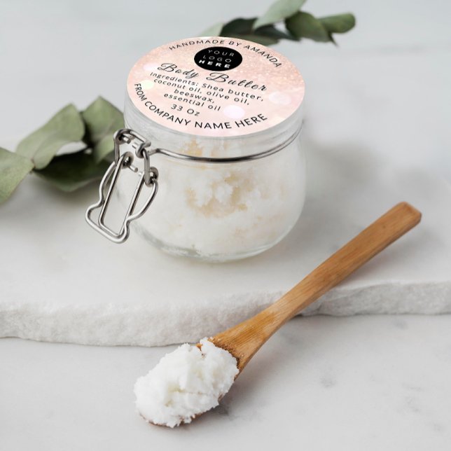 Eigene Logo Name Body Butter Kosmetik Holograph P Runder Aufkleber (Von Creator hochgeladen)