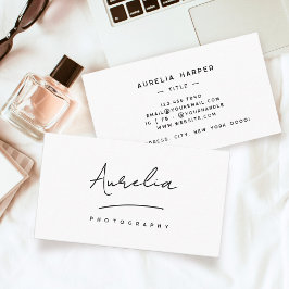 Eigene Logo-Signatur Moderne Minimalistische sozia Visitenkarte