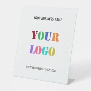 Eigene Logo-Website Farben Vorlagenzeichen Sockelschild