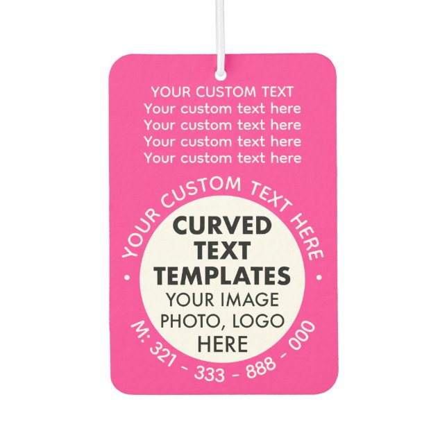 Eigene Logo-Werbeaktion PINK Car Air Freshener Autolufterfrischer (Vorderseite)