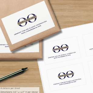 Eigene Logo-Werbemarken für Unternehmen Rechteckiger Aufkleber