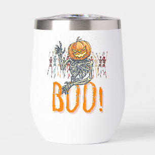 Eigene Marke Weiß und Orange Grunge Halloween