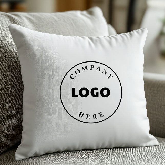 Eigene Markenbezeichnung für moderne Unternehmen Kissen (Custom Business Logo on Throw Pillow)