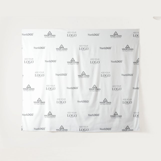 Eigene Minimalistische drei Logos - Unternehmensra Wandteppich (Vorderseite (Horizontal))