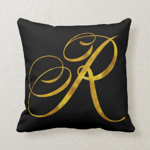 Eigene Monogramm R-Imitat Goldfolie-Monogramme Kissen