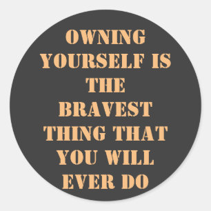 Eigene Motivierend Wörter mit einfachem Text Runder Aufkleber