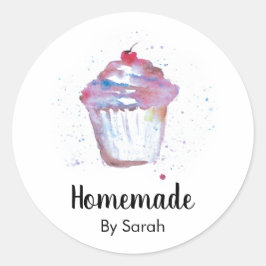 Eigene Niedliche Cupcake Runder Aufkleber