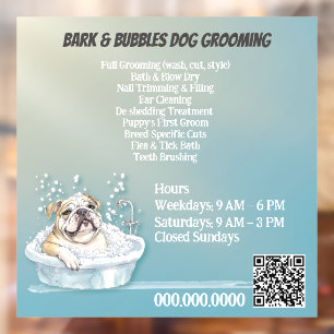 Eigene Niedliche Dog Pet Grooming Fensteraufkleber