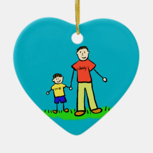 Eigene Ornamente für Vater und Sohn