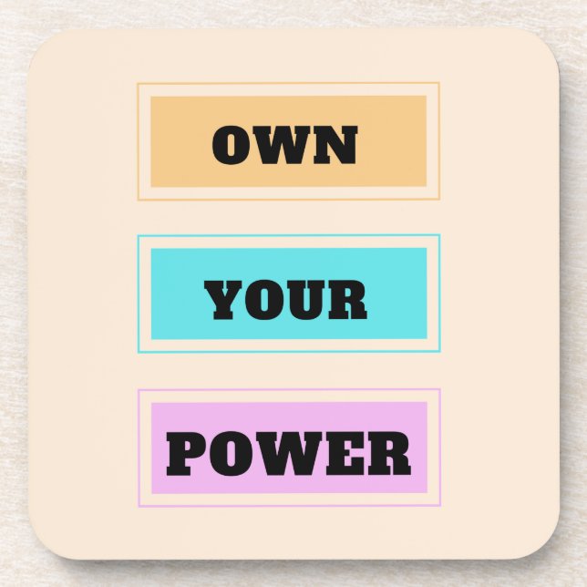 Eigene Power Hard Plastic Untersetzer - Set 6 (Vorderseite)