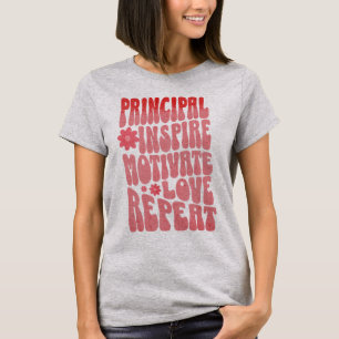Eigene Retro-Hauptfunktion Inspiriere Liebe motivi T-Shirt