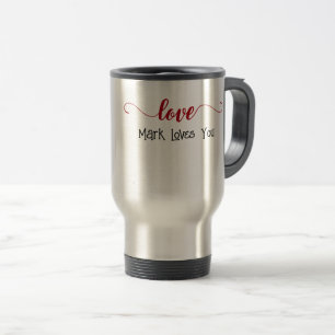 Eigene Retro-Liebe Thermal Tumbler-Tasse Reisebecher