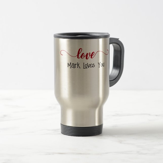 Eigene Retro-Liebe Thermal Tumbler-Tasse Reisebecher (VorderseiteRechts)