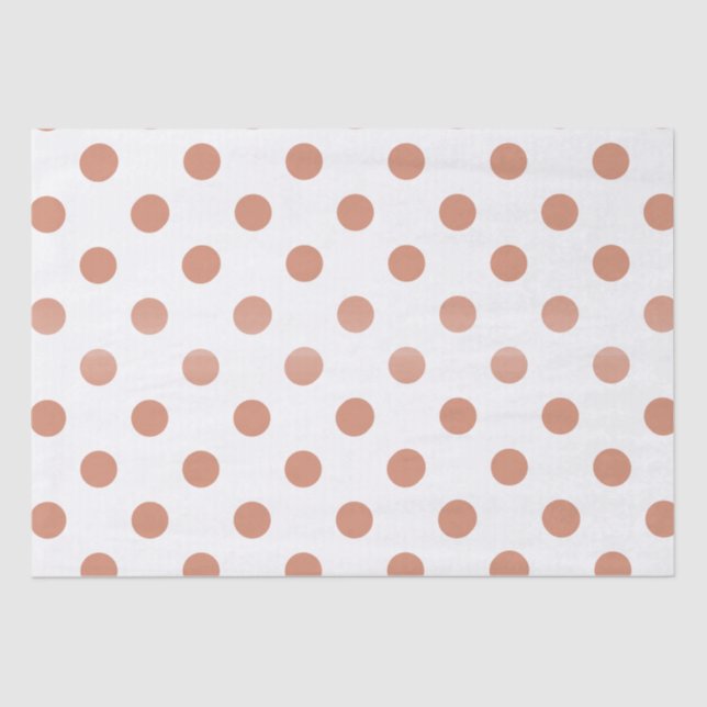 Eigene Rose Gold Polka Dot Tissue Paper Seidenpapier (Vorderseite)