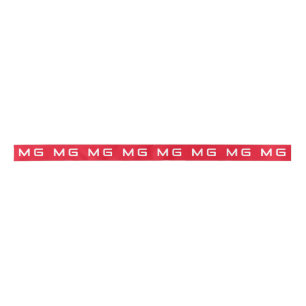 Eigene rote Farbleiste für Ihr Logo Satinband