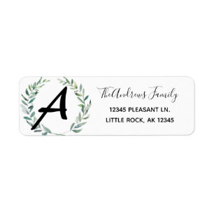 Eigene Rücksendeadresse für Olive Branch Watercolo
