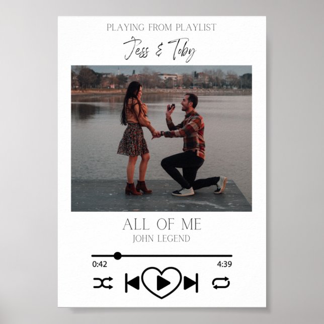 Eigene Spotify Music Foto Jubiläum Print Poster (Vorne)