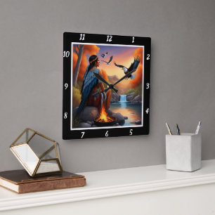 Eigene Ströme: Adlerhorgel Quadratische Wanduhr