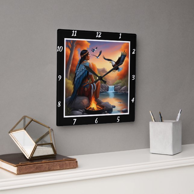 Eigene Ströme: Adlerhorgel Quadratische Wanduhr (Büro)