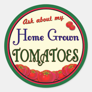 Eigene Tomaten Retro Gardener Slogan Aufkleber