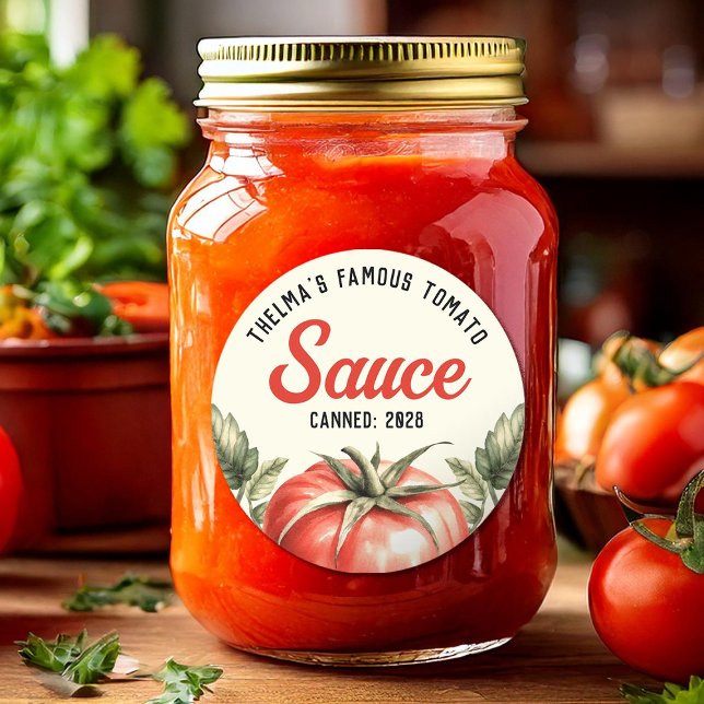 Eigene Tomatensauce Runder Aufkleber (Von Creator hochgeladen)
