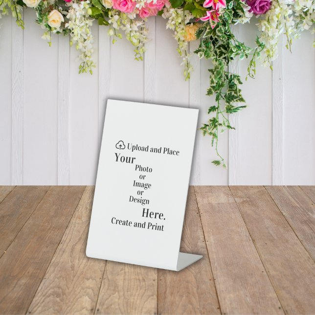 Eigene Unterschrift Design oder Foto Upload Sockelschild (Pedestal Sign Your Design or Photo Upload)