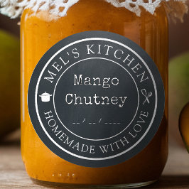 Eigene Verpackung von Küchenprodukten in benutzerd Runder Aufkleber