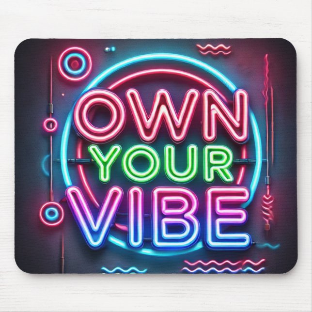 Eigene Vibe - Neon Mouse Mat Mousepad (Vorne)
