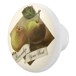 Eigene Vintage Äpfel Retro Frucht Alte Schule Keramikknauf