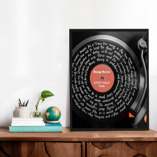 Eigene Vinyl-Texte drucken, Personalisierte Musik Poster
