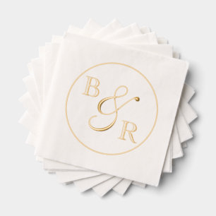 Eigene Vorzeichen für elegante Calligraphie Servietten Mit Folie