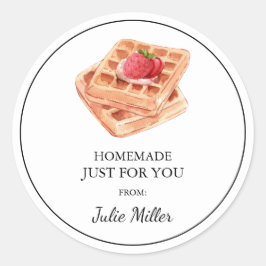 Eigene Waffelmarke Runder Aufkleber