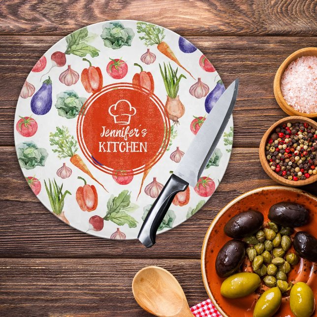 Eigene Wasserfarben Gemüse Küche Schneidebrett (Von Creator hochgeladen)