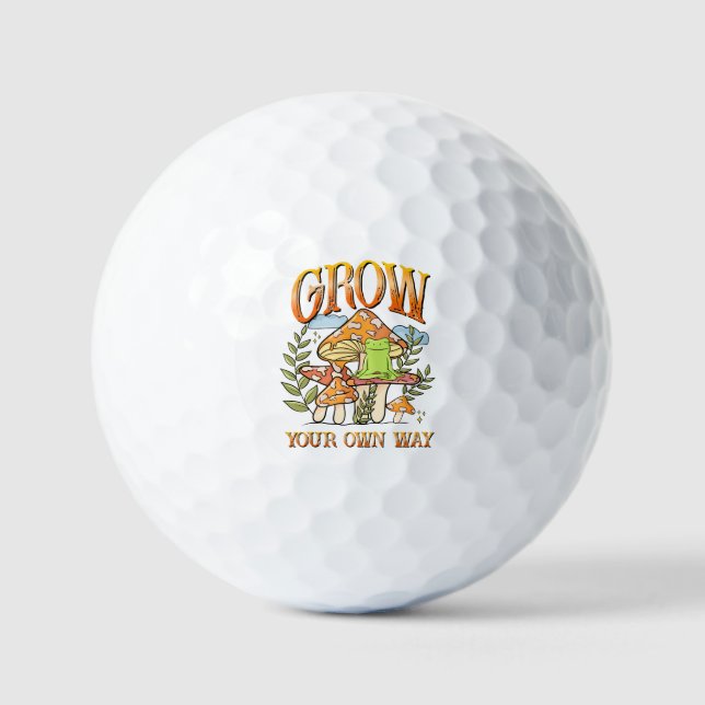 Eigene Wege wachsen Golfball (Vorderseite)