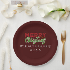 Eigene Weihnachtsplatte Pappteller