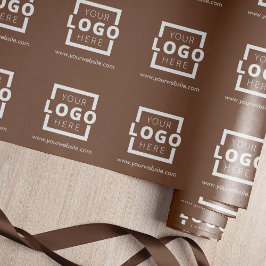 Eigene Werbefirma-Logo-Brown Geschenkpapier