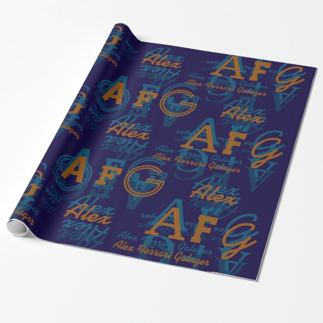 eigene, wunderbare personalisierte Namensstruktur Geschenkpapier (Ungerollt)