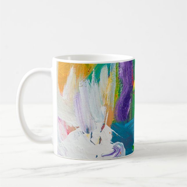 Eigener abstrakter Hintergrund. abstrakt,Acryl,ar Kaffeetasse (Links)