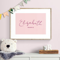 Eigener Babyname Drucken Minimalistisches Kinderzi