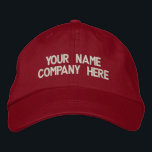 Eigener Firmenname Text bestickt mit Baseball-Cap Bestickte Baseballkappe<br><div class="desc">Wählen Sie Schriftart und Farbe - Gestalten Sie Ihren eigenen Personalisierten, bestickten Text - Ihren Text hinzufügen / Name / Logo / mehr mit dem Anpassungsprogramm - Wählen Sie Ihre Farbe / Größe / Schriftart - Machen Sie Ihre einzigartige Business-Werbeaktion Hut / Baseball Caps / Geschenk :) Viel Glück -...</div>
