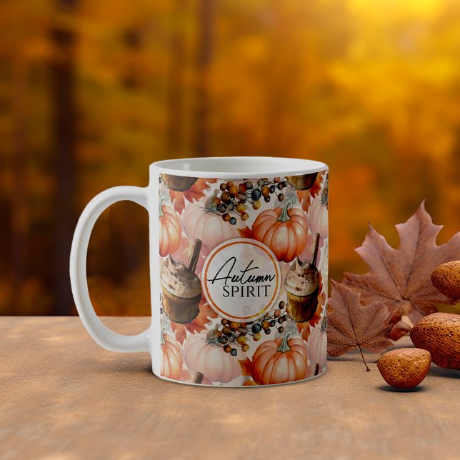 Eigener Geist Gemütliche Wasserfarbenpracht Kaffeetasse (Lovely Autumn colors cozy fall feeling)