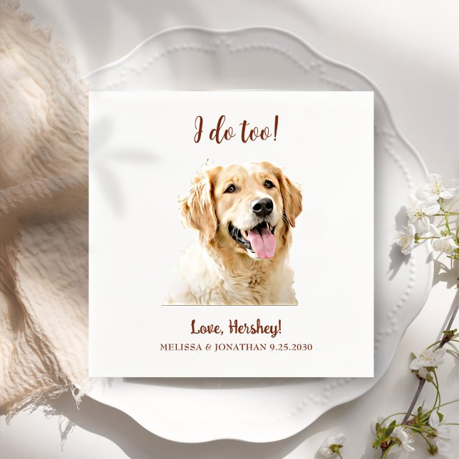Eigener Golden Retriever Dog Personalisiert tue ic Serviette (Von Creator hochgeladen)